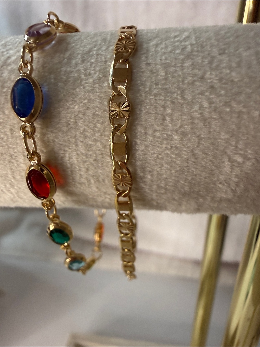 6” Gold Multi-Stone Bracelet Set